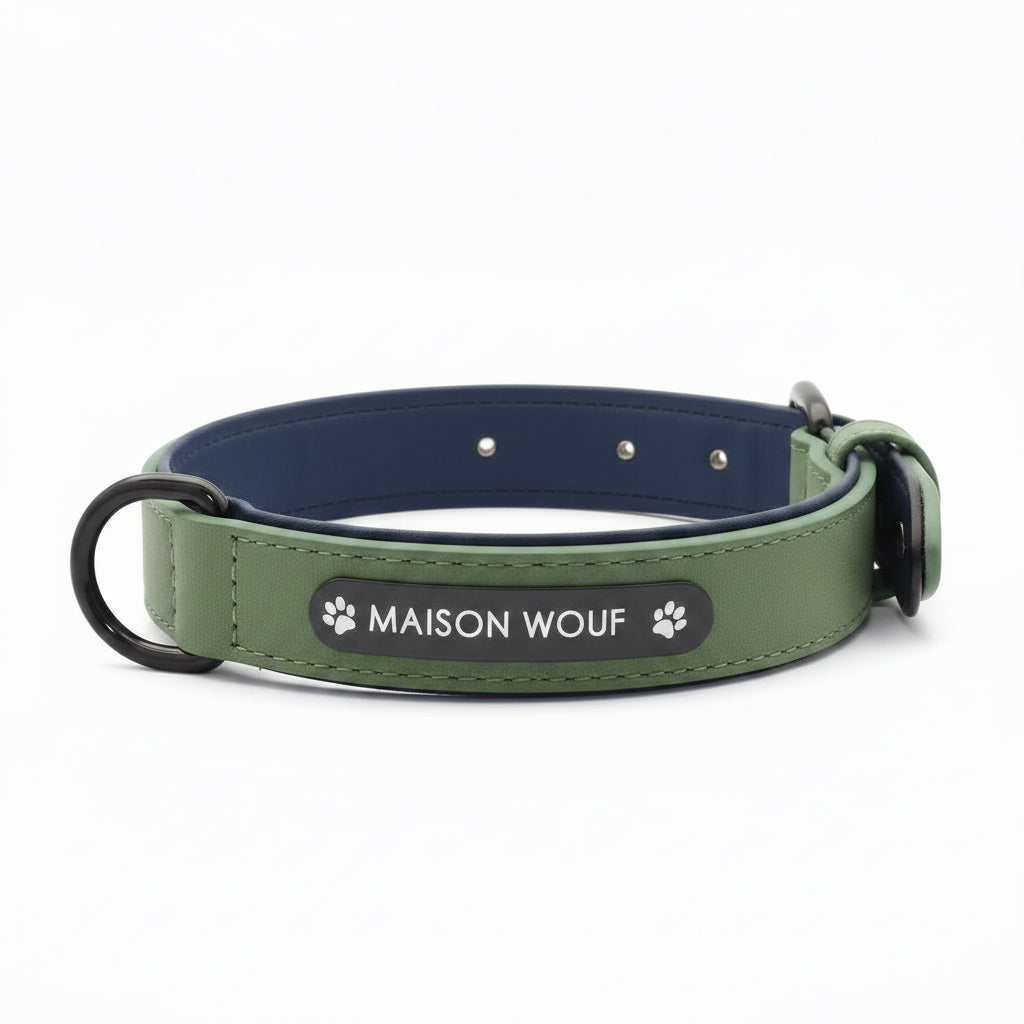 COLLIER COPENHAGUE - CUIR AVEC PLAQUE