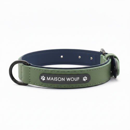 COLLIER COPENHAGUE - CUIR AVEC PLAQUE